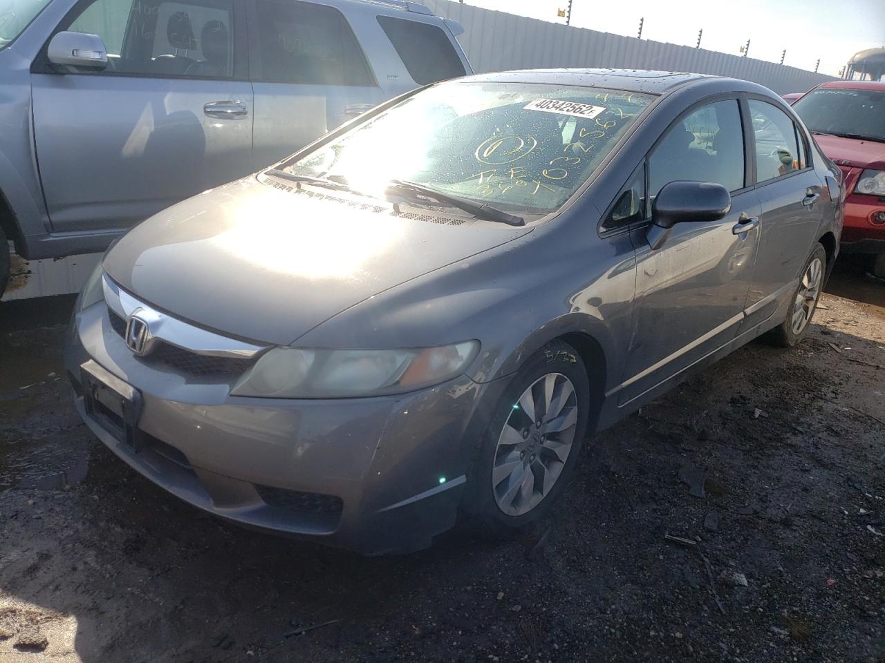 Photo 2 from auction – 2009 HONDA CIVIC EX with VIN 19XFA16859E007153