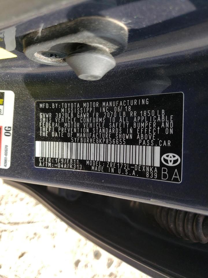 Photo 10 from auction – 2019 TOYOTA COROLLA L with VIN 5YFBURHE6KP856655