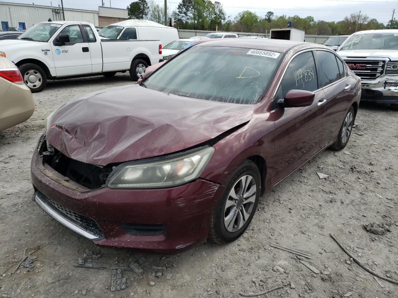 Photo 2 from auction – 2014 HONDA ACCORD LX with VIN 1HGCR2F33EA060583