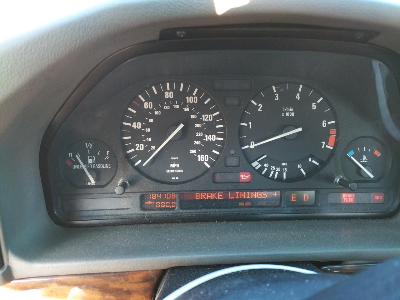 Photo 8 from auction – 1995 BMW 525 I AUTO with VIN WBAHD6327SGK56084