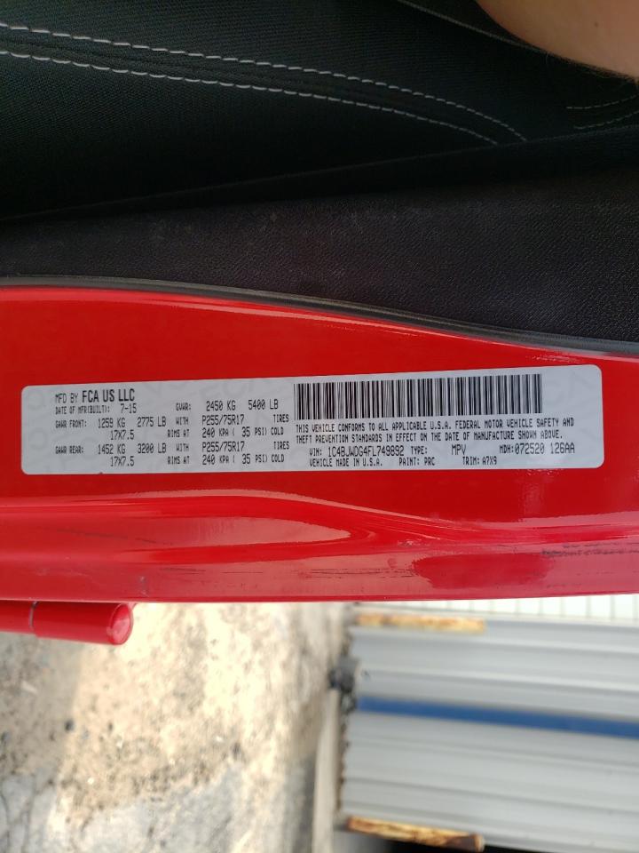 Photo 10 from auction – 2015 JEEP WRANGLER U with VIN 1C4BJWDG4FL749892