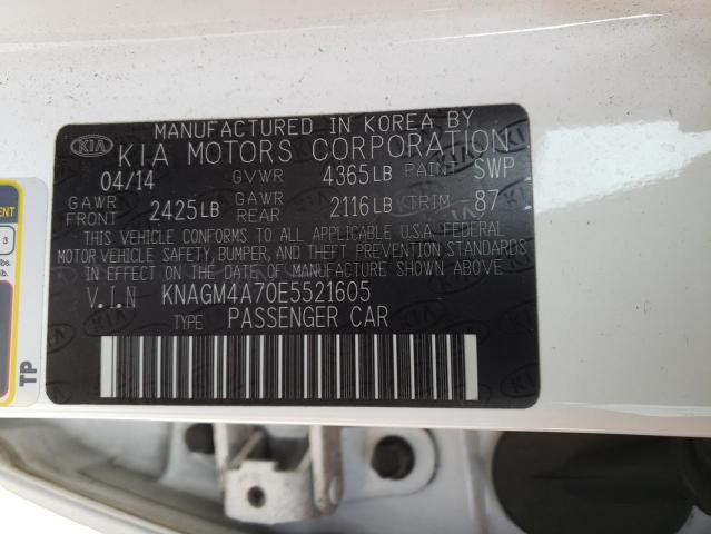 Photo 10 from auction – 2014 KIA OPTIMA LX with VIN KNAGM4A70E5521605
