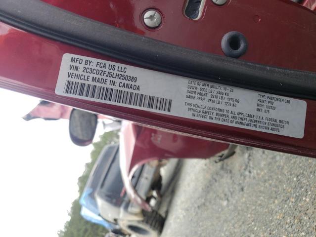 Photo 10 from auction – 2020 DODGE CHALLENGER with VIN 2C3CDZFJ5LH250389