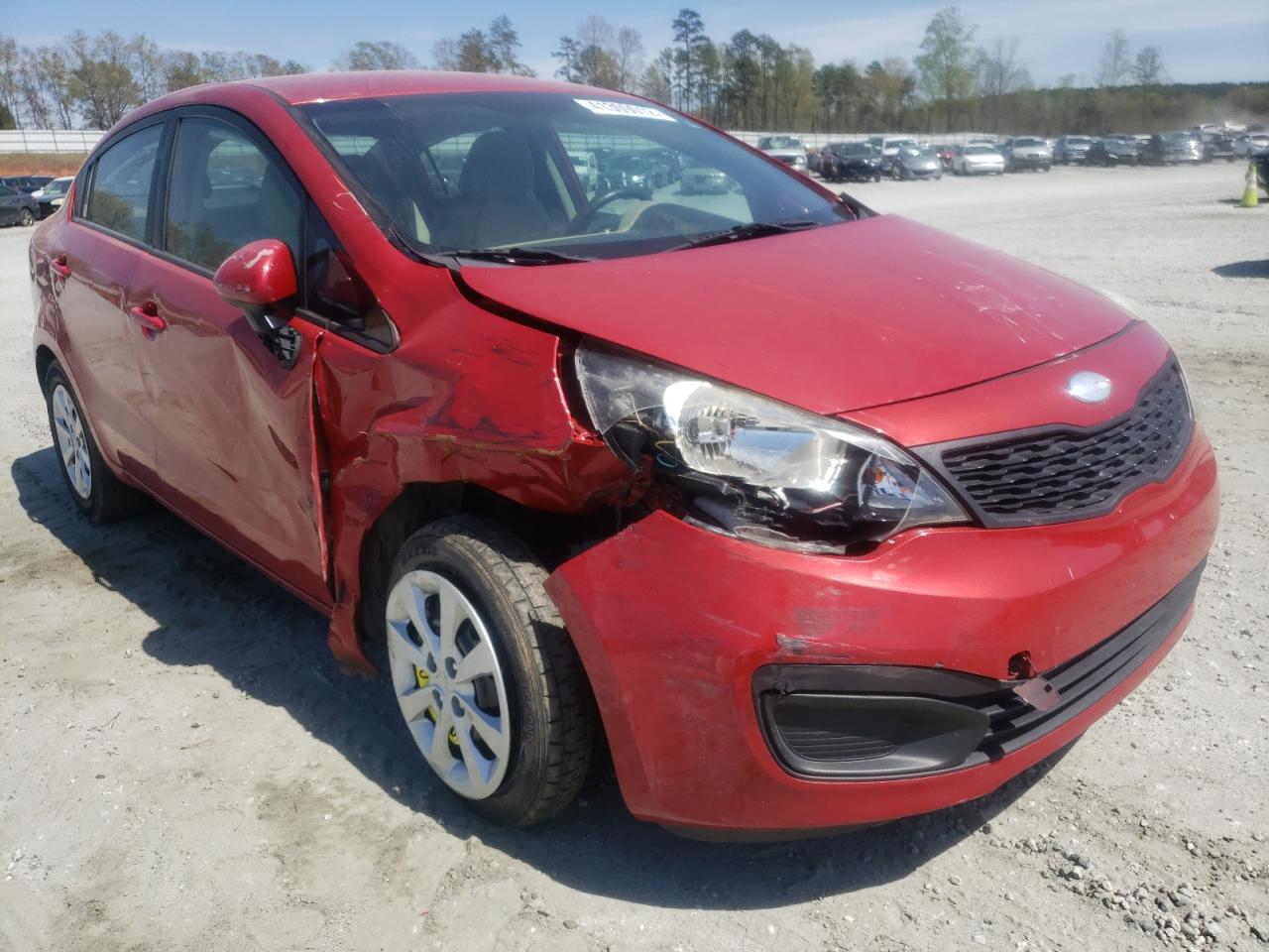 KIA RIO LX 2013 with VIN KNADM4A33D6292300 - Photo from auction