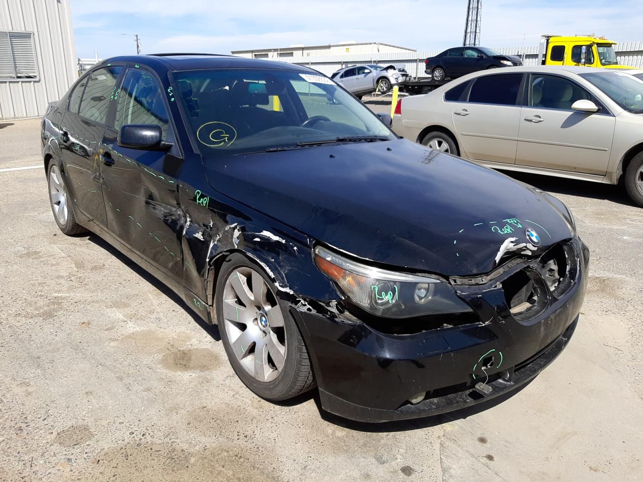 BMW 530 I 2007 with VIN WBANE73527CM49631 - Photo from auction