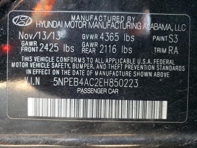 Photo 10 from auction – 2014 HYUNDAI SONATA GLS with VIN 5NPEB4AC2EH850223