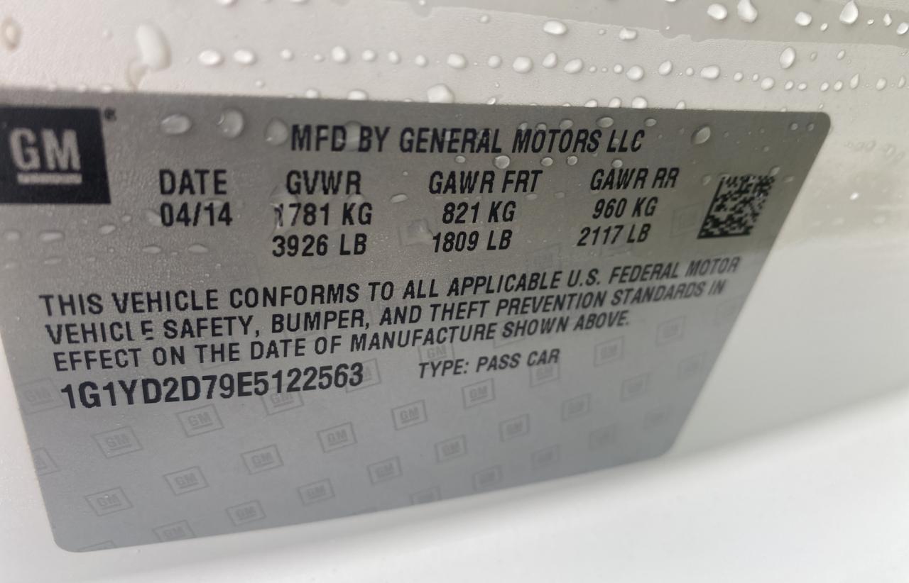 Photo 10 from auction – 2014 CHEVROLET CORVETTE S with VIN 1G1YD2D79E5122563