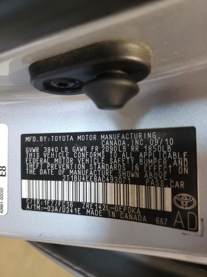 صورة رقم 10 من المزاد - 2010 TOYOTA COROLLA BA مع VIN 2T1BU4EE8AC493071