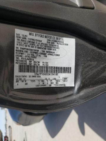 Photo 10 from auction – 2002 FORD TAURUS SE with VIN 1FAFP53U32A154187
