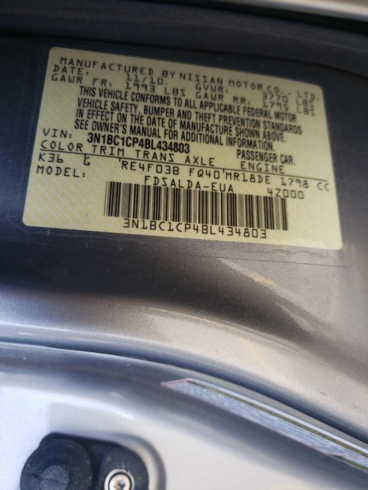 Photo 10 from auction – 2011 NISSAN VERSA S with VIN 3N1BC1CP4BL434803