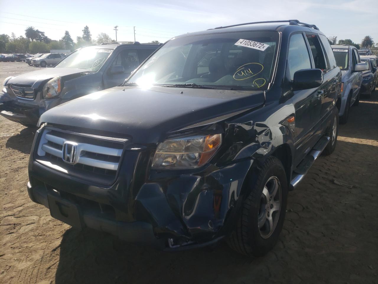 Photo 2 from auction – 2007 HONDA PILOT EXL with VIN 5FNYF18687B031654