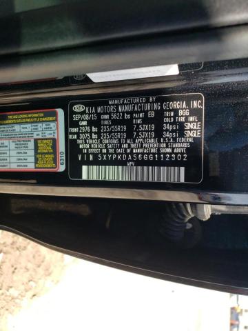 Photo 10 from auction – 2016 KIA SORENTO SX with VIN 5XYPKDA56GG112302