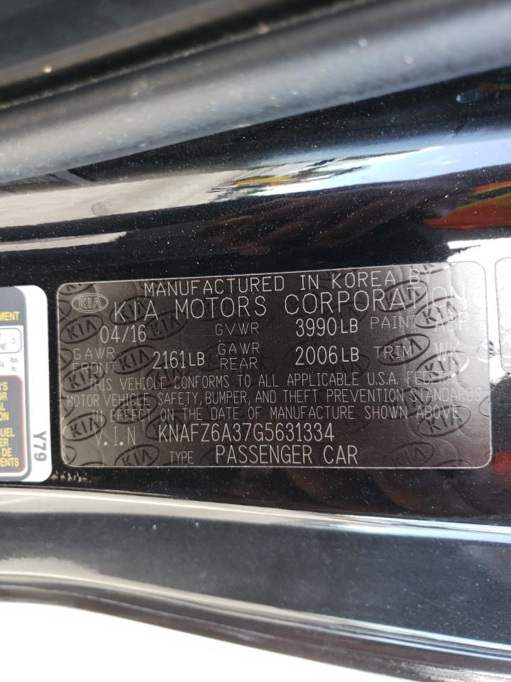 Photo 10 from auction – 2016 KIA FORTE SX with VIN KNAFZ6A37G5631334