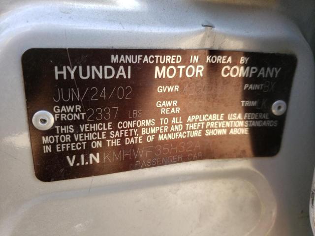 Photo 10 from auction – 2002 HYUNDAI SONATA GLS with VIN KMHWF35H32A704405