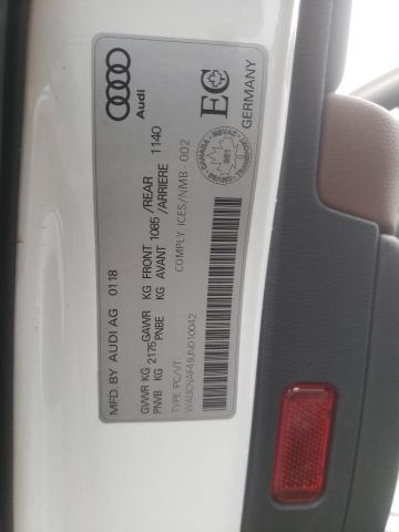 Photo 10 from auction – 2018 AUDI A4 TECHNIK with VIN WAUCNAF49JN010042