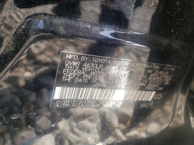 Photo 10 from auction – 2015 LEXUS IS 250 with VIN JTHBF1D20F5062212