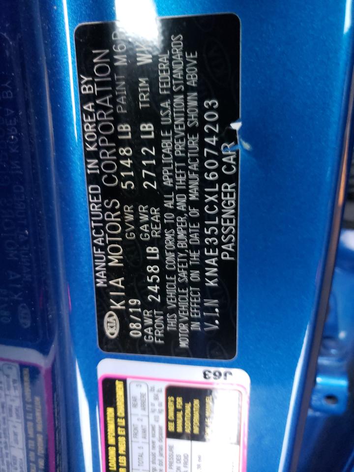 Photo 10 from auction – 2020 KIA STINGER GT with VIN KNAE35LCXL6074203