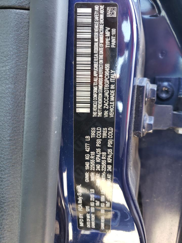 Photo 10 from auction – 2016 JEEP RENEGADE L with VIN ZACCJADT6GPC96456