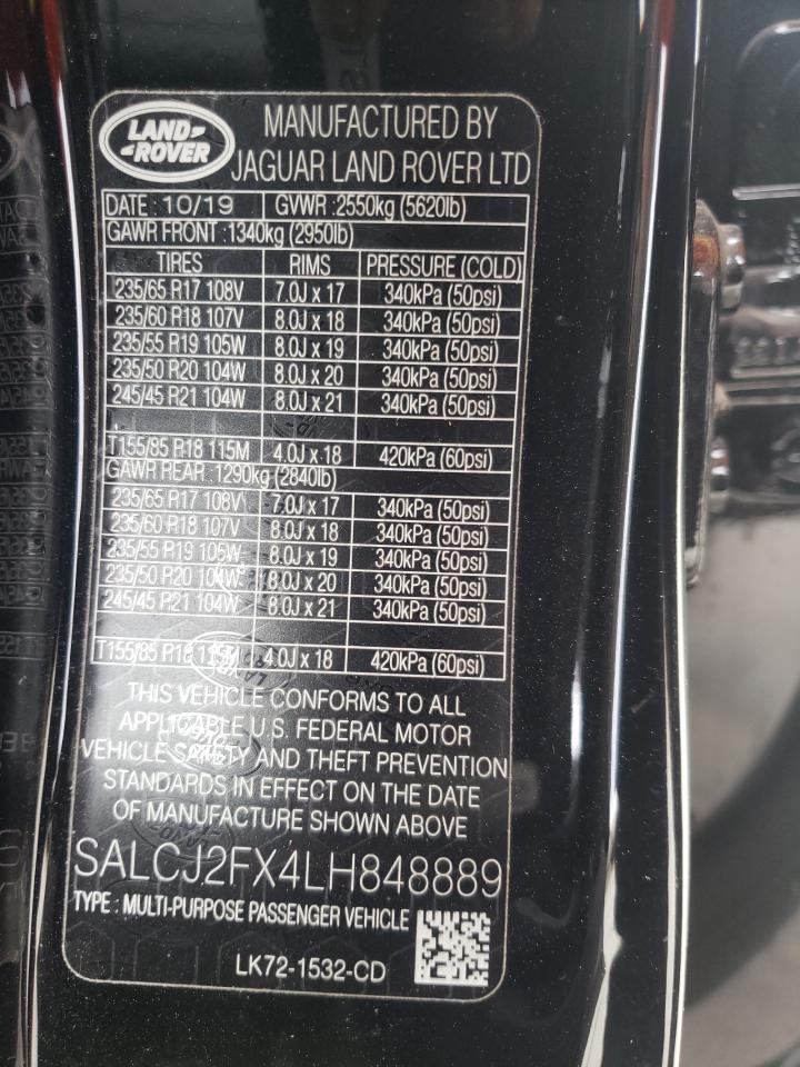 Photo 10 from auction – 2020 LAND ROVER DISCOVERY with VIN SALCJ2FX4LH848889