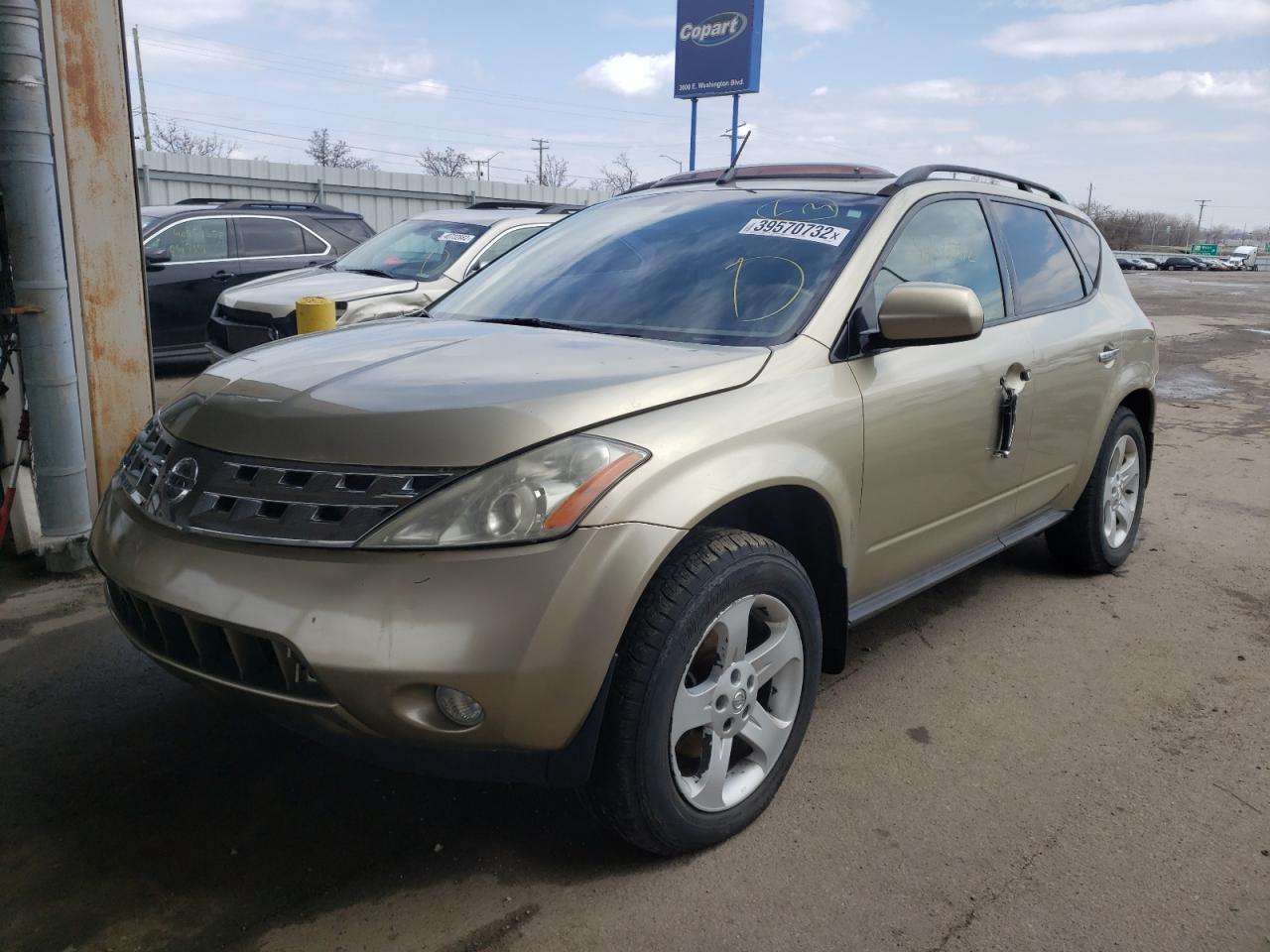 Photo 2 from auction – 2005 NISSAN MURANO SL with VIN JN8AZ08W35W424591