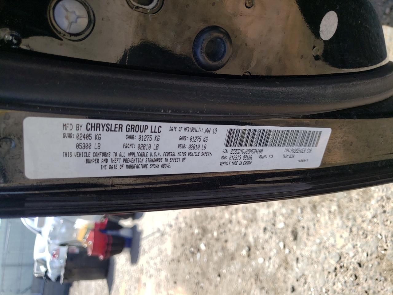 Photo 10 from auction – 2013 DODGE CHALLENGER with VIN 2C3CDYCJ2DH634288