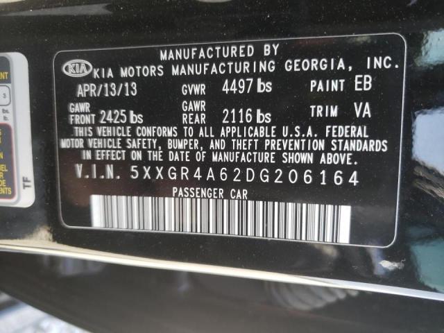 Photo 10 from auction – 2013 KIA OPTIMA SX with VIN 5XXGR4A62DG206164