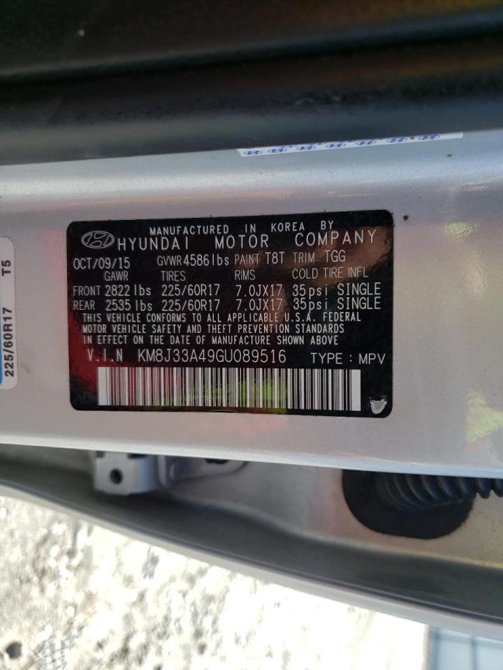 Photo 10 from auction – 2016 HYUNDAI TUCSON LIM with VIN KM8J33A49GU089516