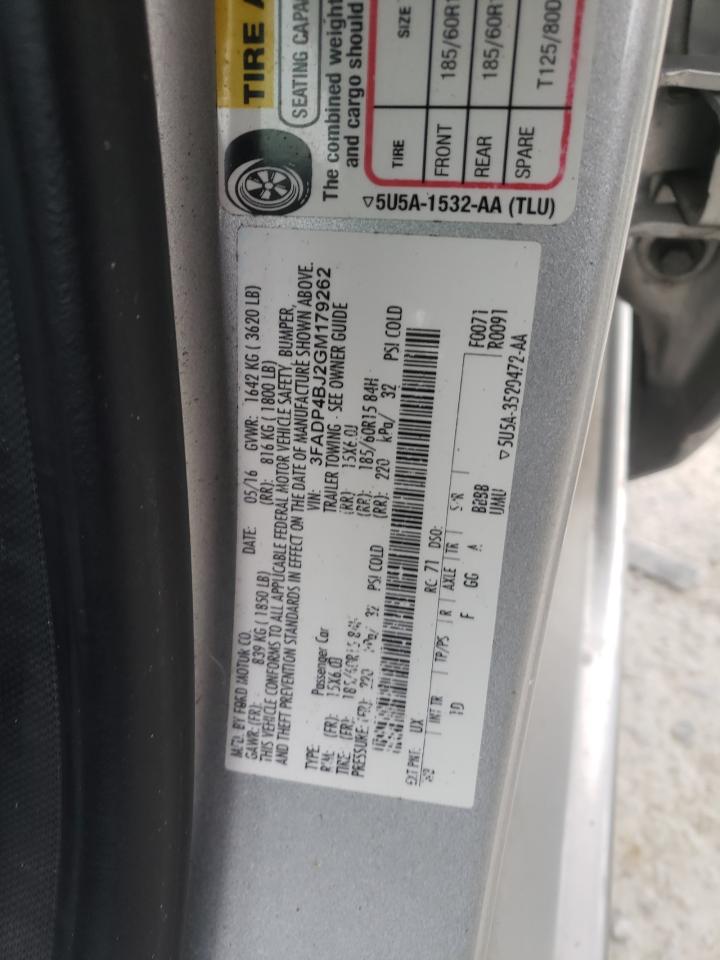 Photo 10 from auction – 2016 FORD FIESTA SE with VIN 3FADP4BJ2GM179262