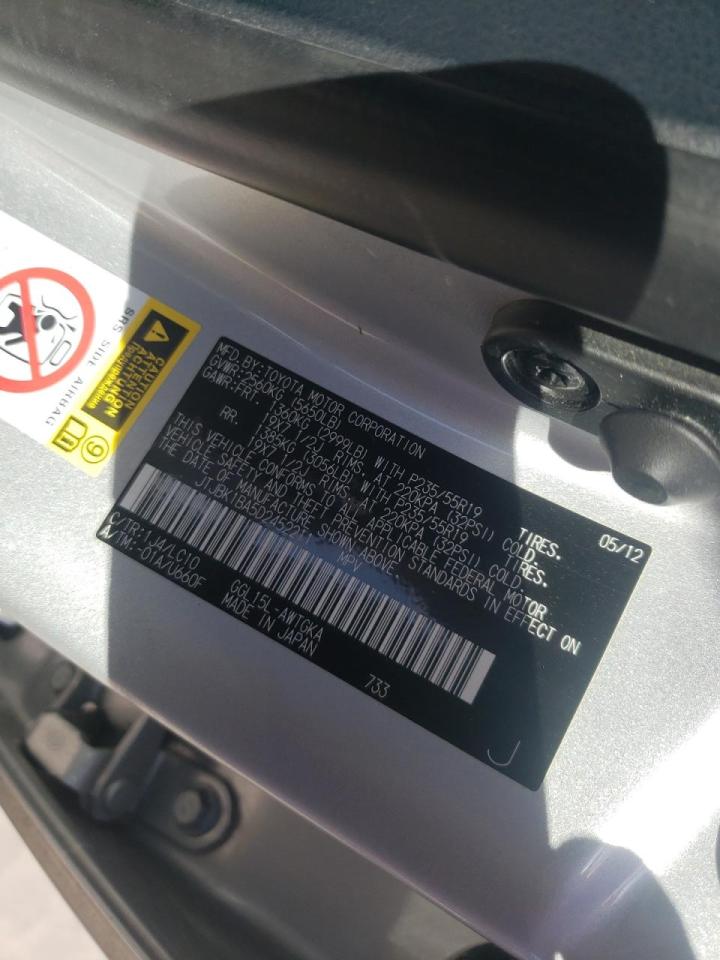 Photo 10 from auction – 2013 LEXUS RX 350 BAS with VIN JTJBK1BA5D2452211