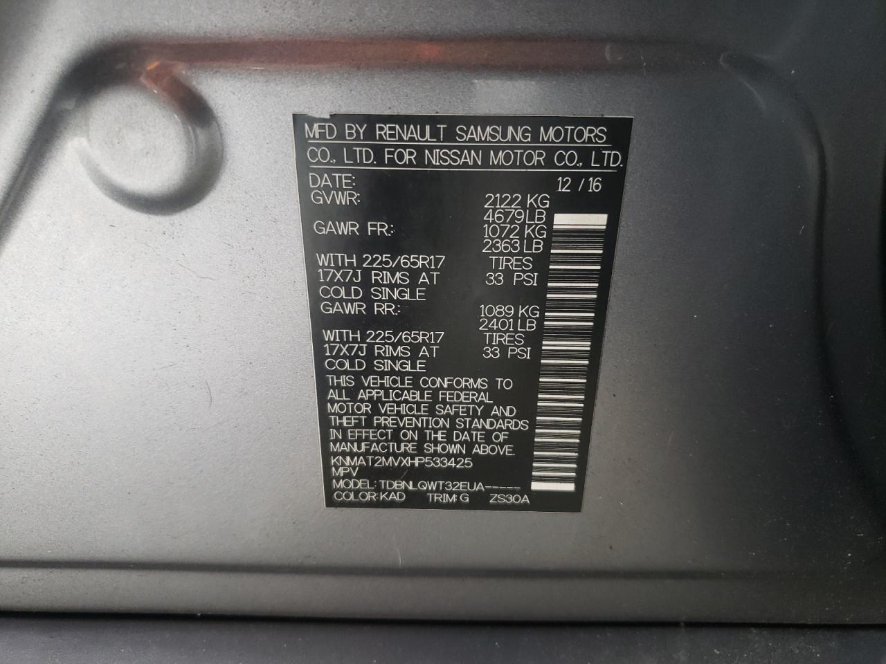 Photo 10 from auction – 2016 NISSAN VERSA S with VIN 3N1CN7AP3GL860641