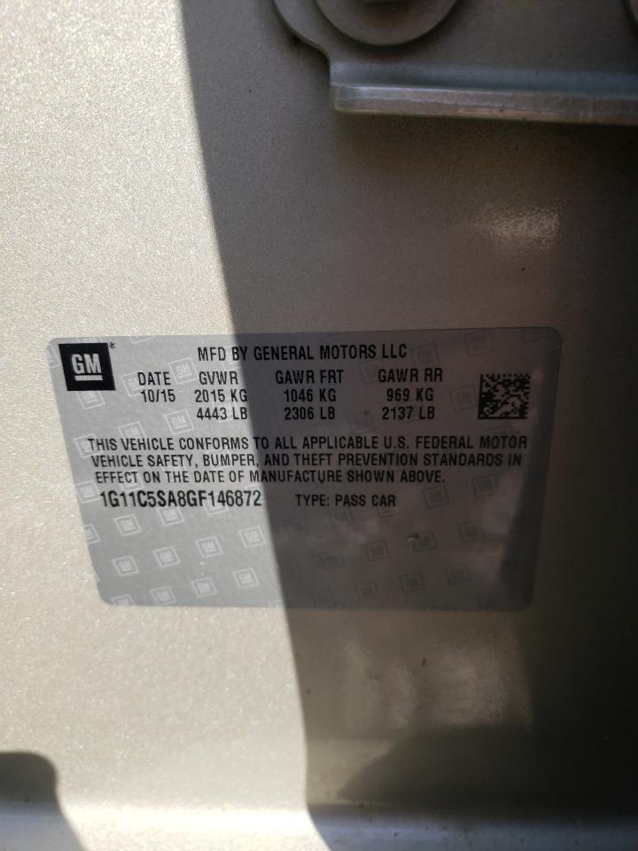 Photo 10 from auction – 2016 CHEVROLET MALIBU LIM with VIN 1G11C5SA8GF146872
