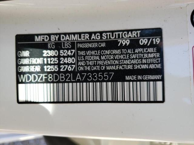 Photo 10 from auction – 2020 MERCEDES-BENZ E 350 with VIN WDDZF8DB2LA733557