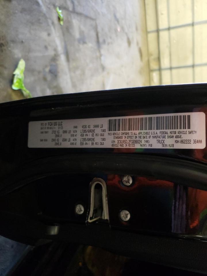 Photo 10 from auction – 2015 RAM 2500 SLT with VIN 3C6UR5DL2FG696624