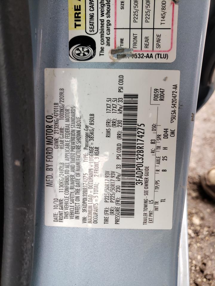 Photo 10 from auction – 2011 FORD FUSION HYB with VIN 3FADP0L32BR174275