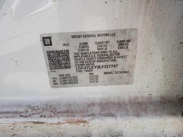 Photo 10 from auction – 2020 CHEVROLET SILVERADO with VIN 1GC4YLEY3LF317797