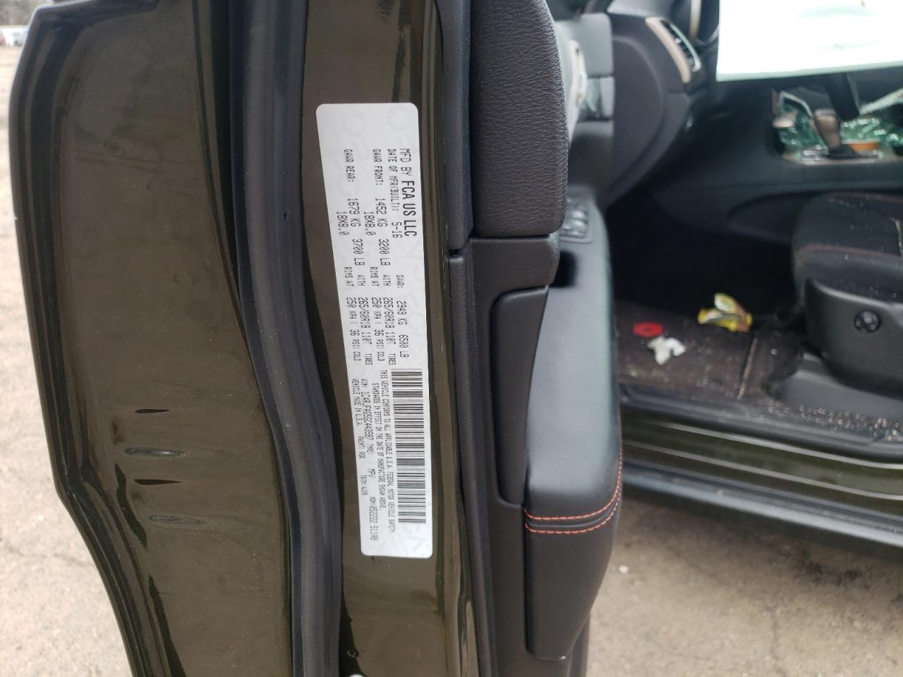 Photo 10 from auction – 2016 JEEP GRAND CHER with VIN 1C4RJFAG5GC443997