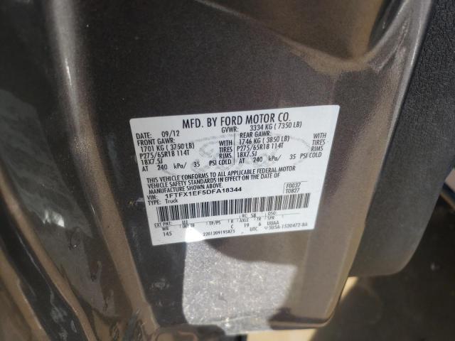 Photo 10 from auction – 2013 FORD F150 SUPER with VIN 1FTFX1EF5DFA18344