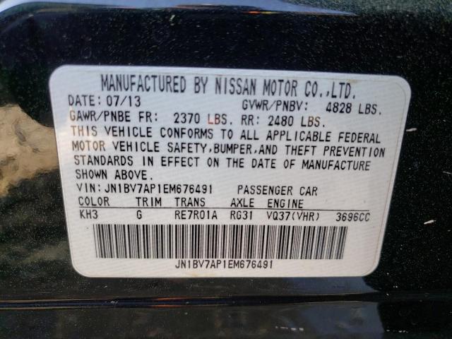 Photo 10 from auction – 2014 INFINITI Q50 BASE with VIN JN1BV7AP1EM676491