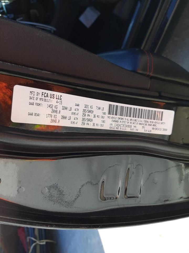Photo 10 from auction – 2015 DODGE DURANGO R/ with VIN 1C4SDHCT3FC849838