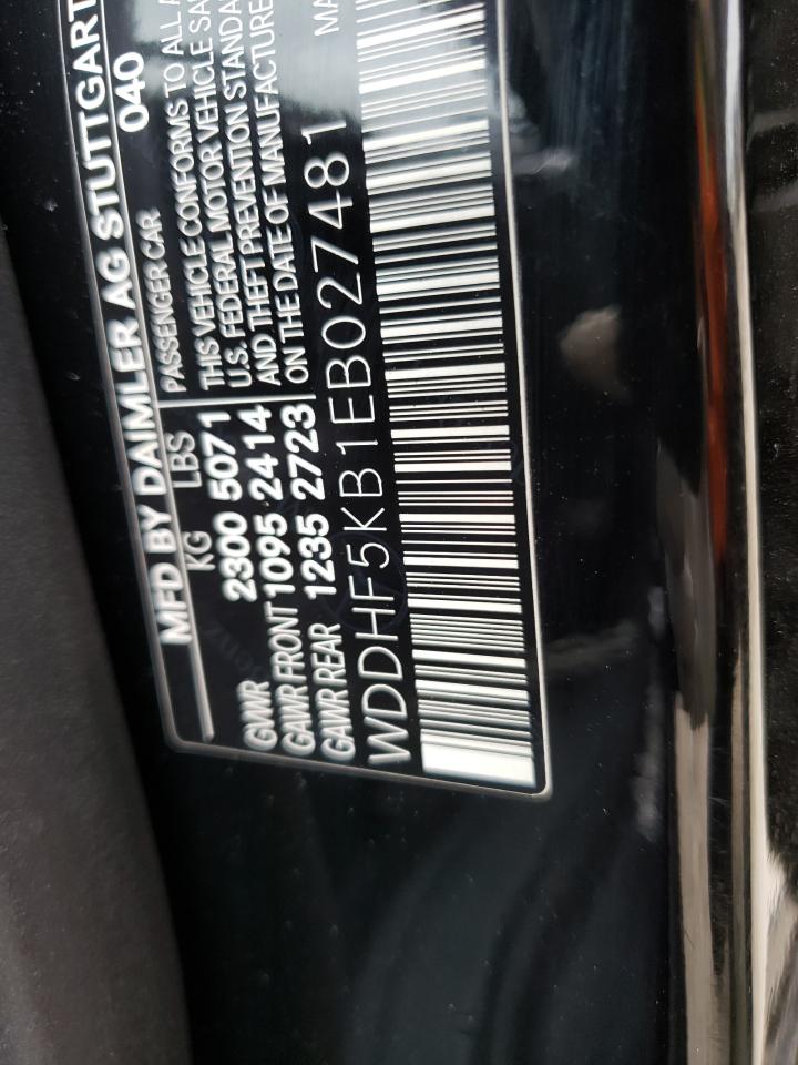 Photo 10 from auction – 2014 MERCEDES-BENZ E 350 with VIN WDDHF5KB1EB027481