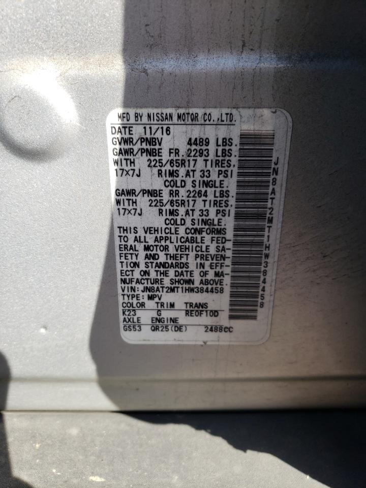 Photo 10 from auction – 2017 NISSAN ROGUE S with VIN JN8AT2MT1HW384458