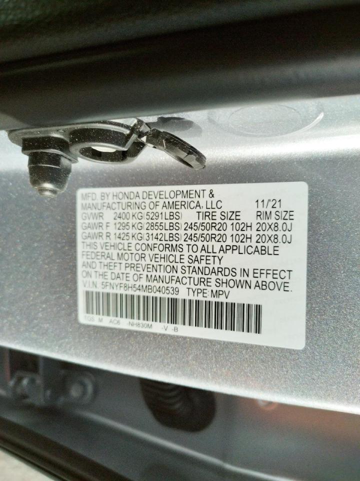 Photo 10 from auction – 2021 HONDA PASSPORT E with VIN 5FNYF8H54MB040539