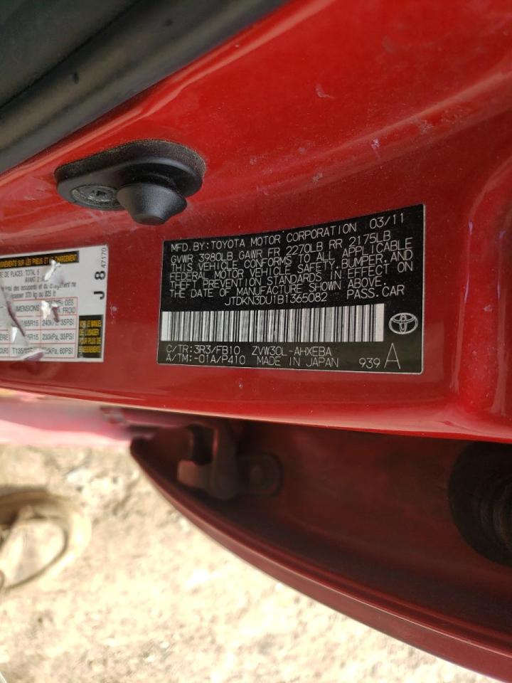 Photo 10 from auction – 2011 TOYOTA PRIUS with VIN JTDKN3DU1B1365082