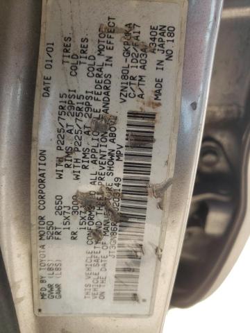 Photo 10 from auction – 2001 TOYOTA 4RUNNER SR with VIN JT3GN86R310203149