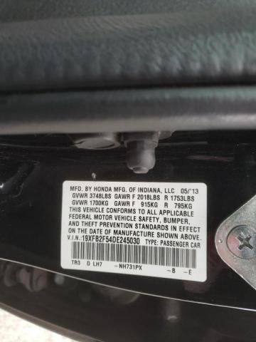 Photo 10 from auction – 2013 HONDA CIVIC LX with VIN 19XFB2F54DE245030