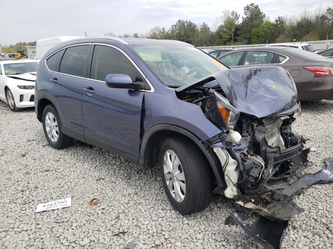 HONDA CR-V EXL 2012 with VIN JHLRM4H72CC027274 - Photo from auction