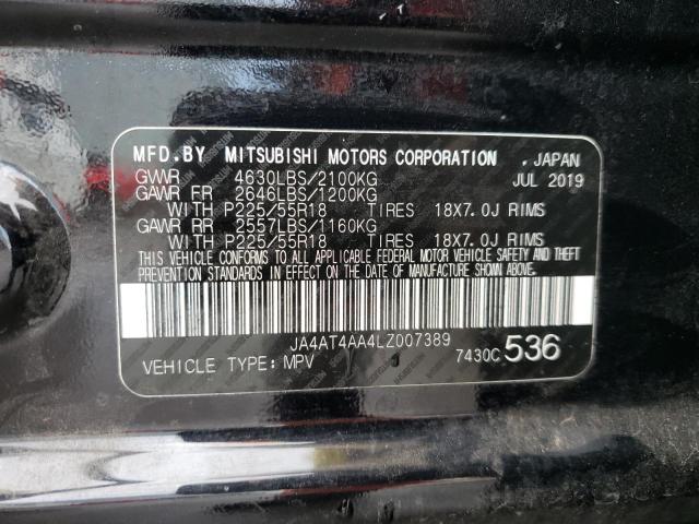 Photo 10 from auction – 2020 MITSUBISHI ECLIPSE CR with VIN JA4AT4AA4LZ007389