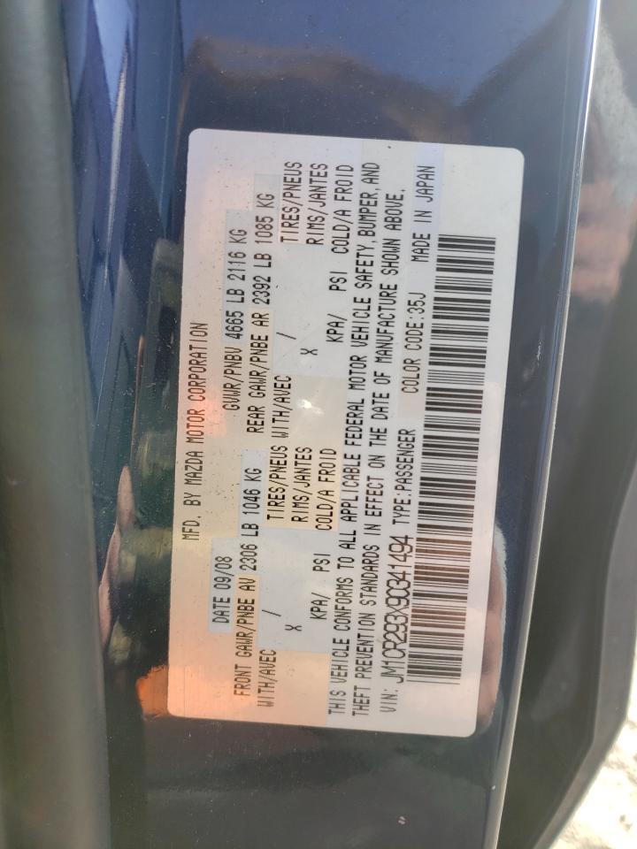 Photo 10 from auction – 2009 MAZDA 5 with VIN JM1CR293X90341494