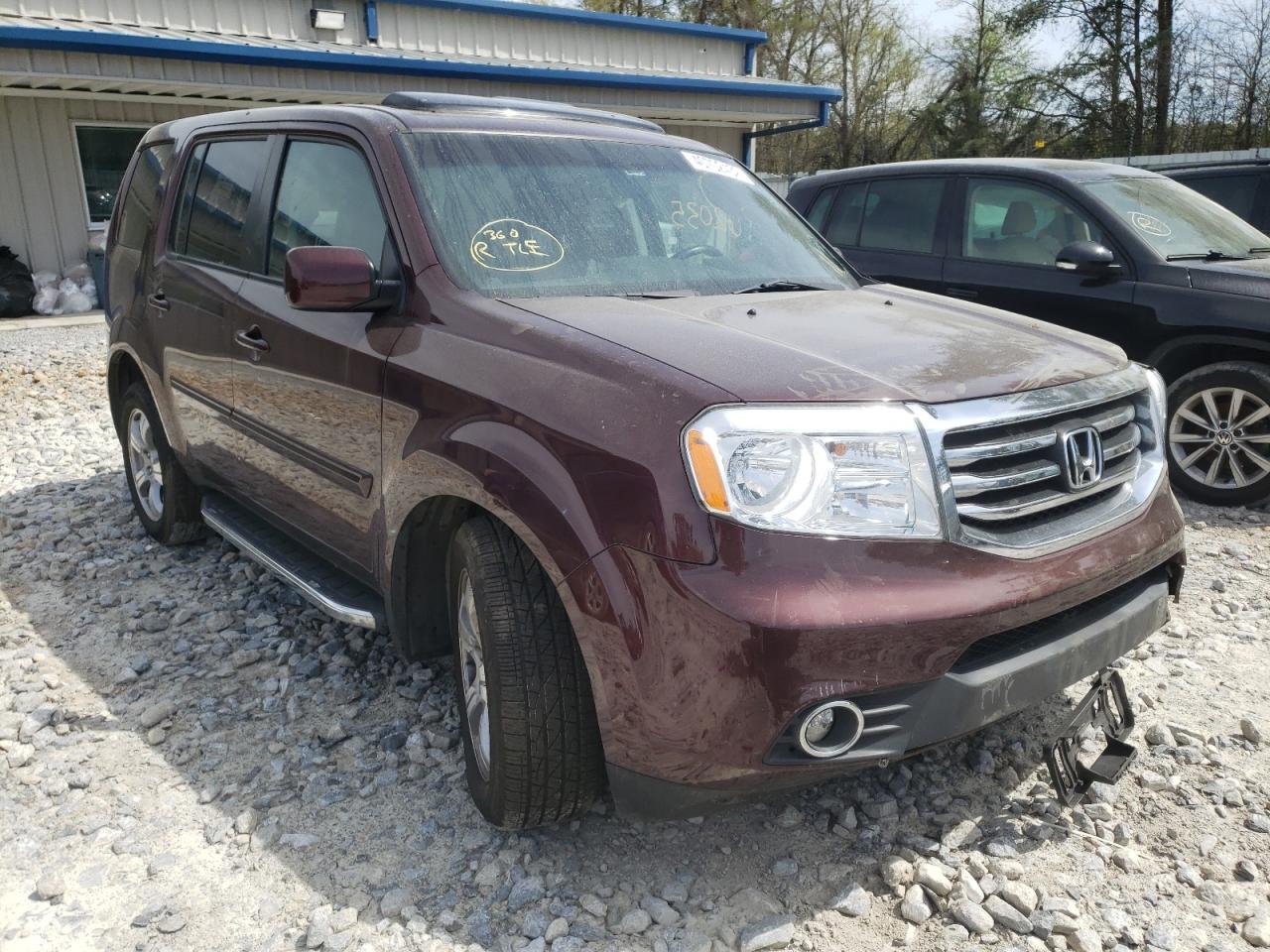 HONDA PILOT EXL 2015 with VIN 5FNYF4H53FB046800 - Photo from auction