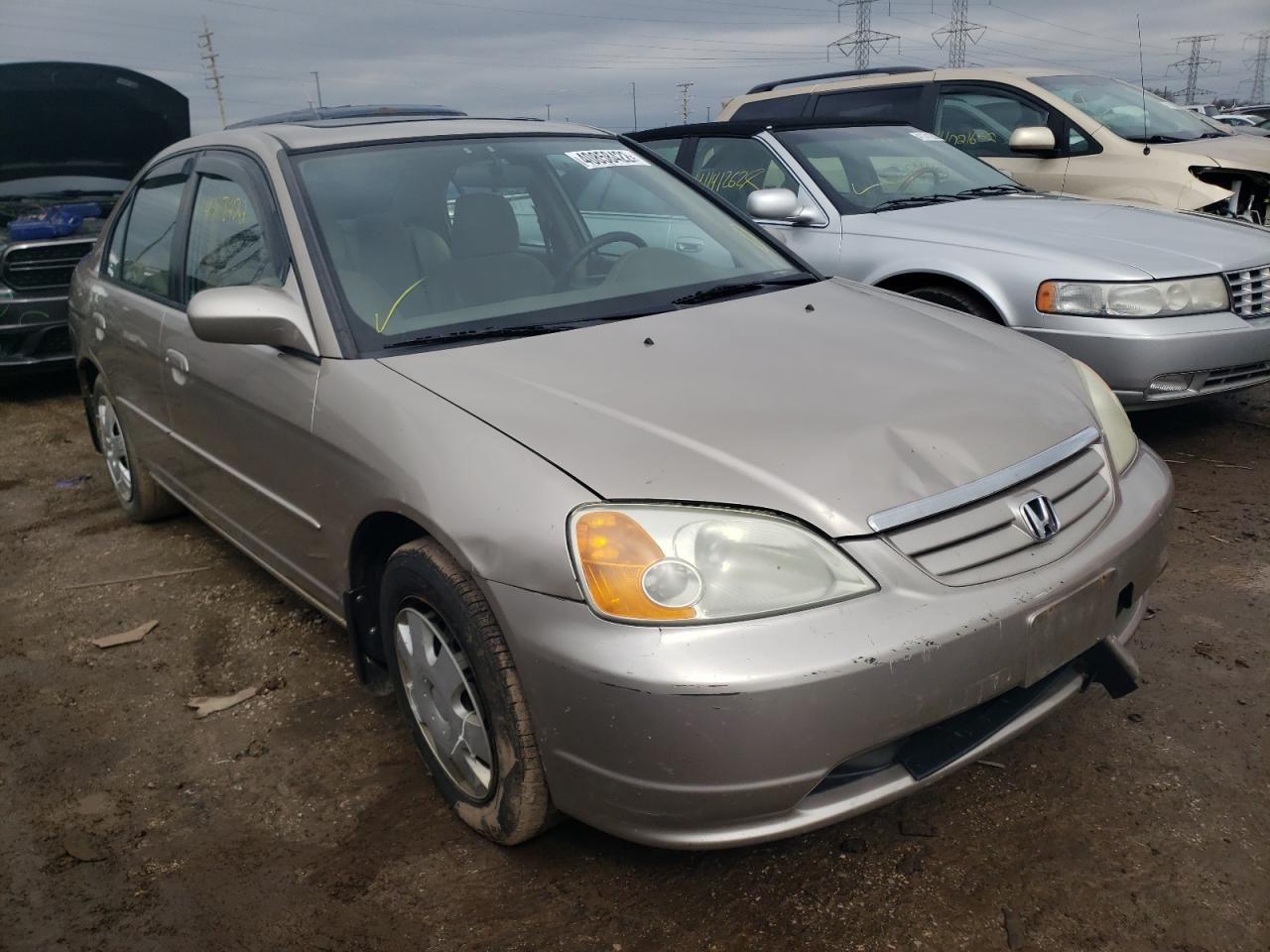 HONDA CIVIC EX 2002 with VIN JHMES26802S000885 - Photo from auction